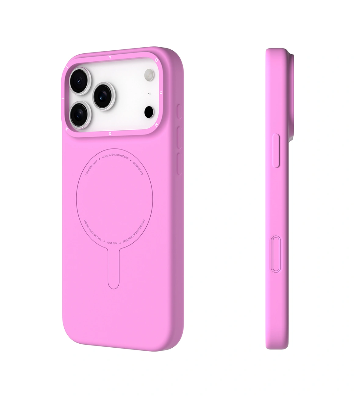 Apple Uyumlu iPhone 17 Pro Kılıf M-safe Şarj Özellikli Youngkit Morandi Serisi Kapak Pembe Pembe