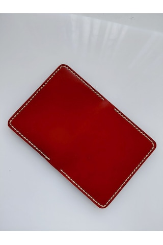 Luna Luster Hakiki Deri Minimalist Çift Renkli Kart Bölmeli Cüzdan Kartlık Drc63 Siyah - Taba
