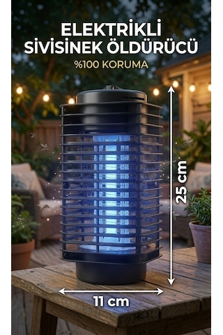 Elektrikli Sivrisinek Öldürücü Tuzak Lamba Uv Işıklı Böcek Kovucu