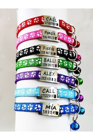 Kedi Tasması,Sallanmayan Kedi Künyesi,Köpek Tasması,Kedi Isimlik