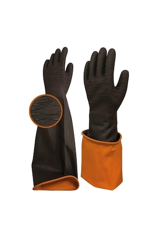 Beybi H2 60Ext Korun Tırtıklı Uzun Siyah Eldiven No:11