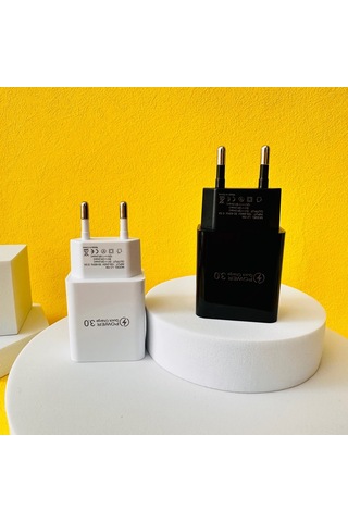 Jeemson Siyah 5v3a 18w Qc3.0 Hızlı Şarj Cihazı, Akıllı Telefon Ve Güzellik Aleti İçin Avrupa Standartlı Adaptör