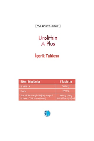 Tabvitamins Urolithin A Plus 30 Tablet Tanışma Paketi Shaker Hediyeli