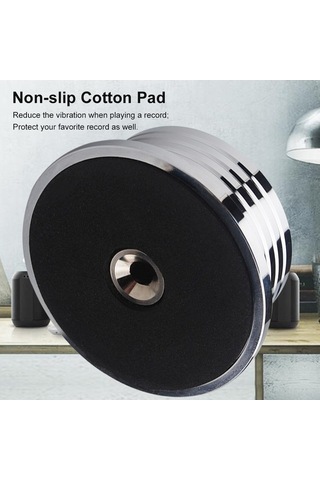 Novahub Profesyonel Lp Plak Stabilizatörü - 50hz Titreşim Önleyici, Siyah, Alüminyum, Lp Pikap Uygun