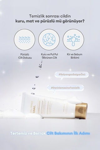 Missha Super Aqua Salyangoz Özlü & Aydınlatıcı Temizleme Köpüğü 100 ML