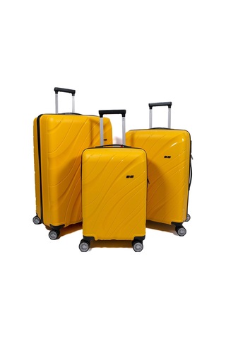 Ehs Unisex Sarı 3'lü Set Valiz Sarı