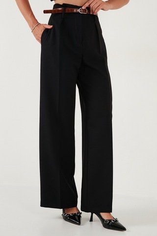 Lela Wide Leg Yüksek Bel Geniş Paça Palazzo Bayan Pantolon 65271262 Siyah