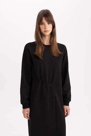 Defacto Regular Fit Uzun Kollu Premium Maxi Elbise C5401AX24SPBK81 Siyah