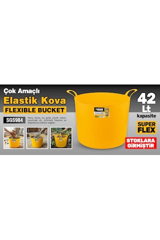 Sgs984 - Çok Amaçlı Elastik Taşıma Kovası 42 Litre