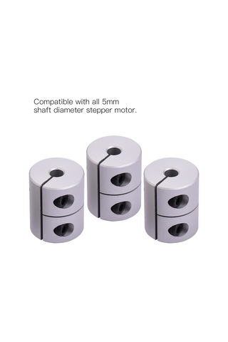 Singree Alüminyum Sabit Eşleştici 5mm 8mm Çapı, 3d Yazıcı/cnc Motor Uyumlu, Gümüş, 3 Adet