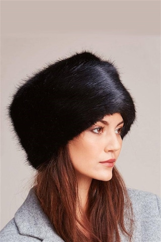 Kadın Cossack Kalpak Kürklü Siyah Şapka - Standart Çok Renkli