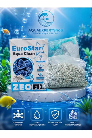 Eurostar Amonyak Giderici Zeolite Filtre Malzemesi 500 Ml - File Hediyeli - Su Berraklaştırıcı - Üstün Temizlik Gücü