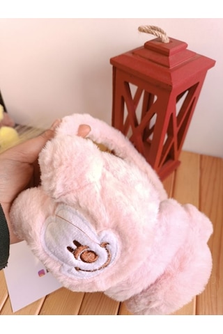 Minnie Mause Figürlü Peluş Kulaklık Taç - Pembe Çok Renkli