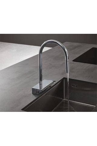 Hansgrohe Aquno Select M81 Tek Kollu Eviye Bataryası Satin Siyah