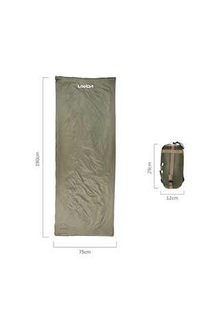 Lixada190 75cm Açık Zarf Uyku Tulumu Kamp Seyahati Koyu Yeşil