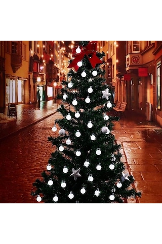 Profosyonel Kristal Beyaz Top Led Işık Su Geçirmez Dış Mekan Işığı 5metre Beyaz Yılbaşı Ağacı Işığı Gün Işığı