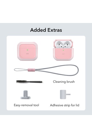 Esr Apple Uyumlu Airpods 4 2024, Halolock Orbit Hybrid Magsafe Kılıf Pink
