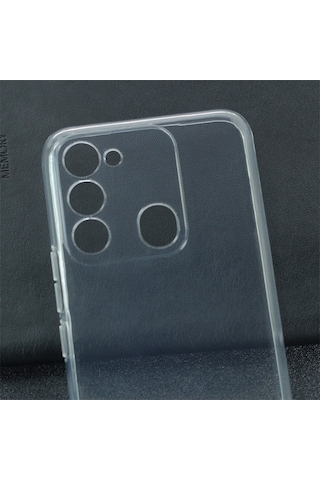 Noktaks - Tecno Uyumlu Tecno Spark 8c - Kılıf Şeffaf Soft Slim Fitt Süper Silikon Kapak T28109 Şeffaf