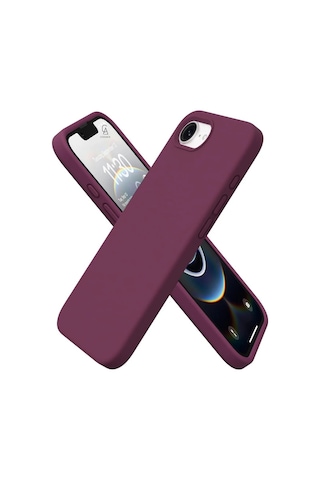 Apple iPhone 17e Uyumlu Içi Kadife Lansman Kılıf Ve Temperli Cam Ekran Koruyucu Koyu Mor