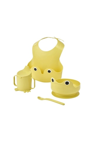 Ikea Mata Çocuk Yemek Seti, Açık Sarı, 4 Parça
