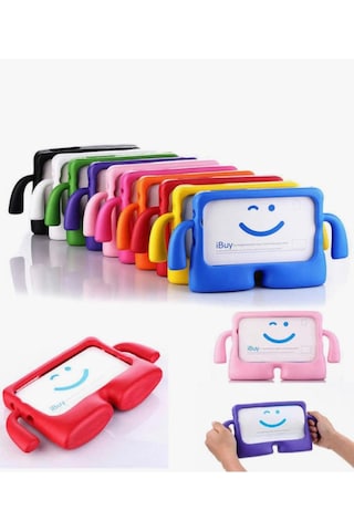 Lenovo Yoga Tab Tb710fu 11" Kılıf Kids İbuy Eğlenceli Emoji Standlı Kollu Silikon Arka Kapak