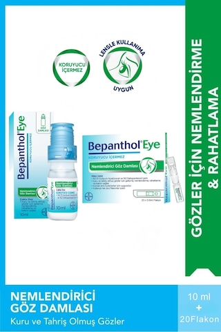 Bepanthol Eye Göz Damlası 10 Ml+ Eye Göz Damlası 0,5 Ml X 20 Flakon