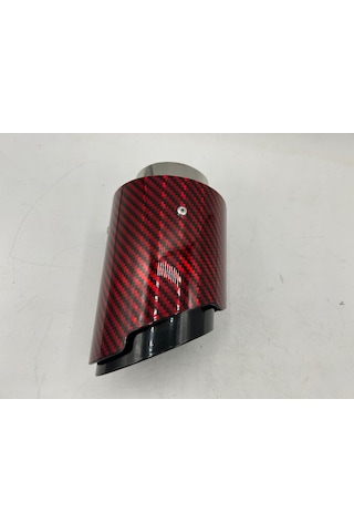 Monlion Kırmızı Karbon Egzoz Ucu Giriş Çapı60mm,çıkış Çapı 89mm T