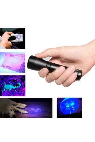 Seenergy Mor Işık El Feneri Evcil Hayvan İdrarı Tespiti Feneri Siyah