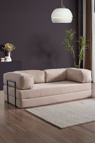 Lounge Aktivite Koltuğu Çok Amaçlı Koltuk Yatak Krem Krem