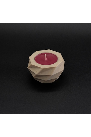 Poligon Mumluk / Ahşap Görünümlü / Pla Wood Plastik 3d Baskı