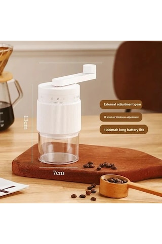 Yifomall Ev İçin Taşınabilir Şarjlı Fincan Kahve Değirmeni - İtalyan Usulü Otomatik Fincan Kahve Değirmeni Beyaz, Yeni Versiyon Diğer