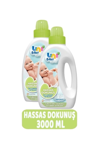 Uni Baby Çamaşır Deterjanı Sensitive 1500ml Hassas Dokunuş -yeşil -2 Li Set 100 ML