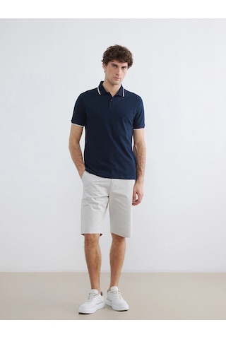 LC Waikiki Lcwaıkıkı Classic Lacivert Polo Yaka Pike Erkek Tişört Navy