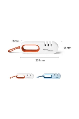 Pazly Ev Mutfak Hızlı Bıçak Ağzı Teker Kalemtıraş Beyaz, 138g, 205x65x38 Mm, Sanbuyos