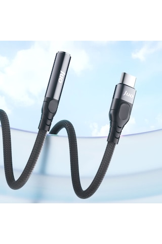 Juo Usb Type-c To 3.5mm Jack Aux Kulaklık Mikrofon Çevirici Dönüştürücü Adaptör Kablo