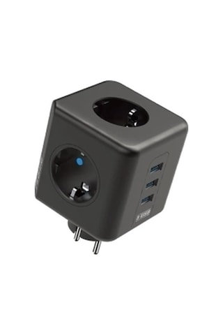 Termal Akım Korumalı Isıya Dayanıklı 3 Lü Duvar Tipi Priz 3x Usb 1x Type-c Belirtilmemiş