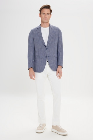 AC&Co / Altınyıldız Classics Erkek Lacı Comfort Fit Rahat Kesim Mono Yaka Diagonal Desenli Blazer Ceket Lacı