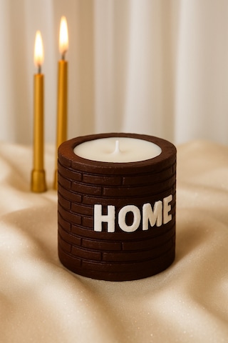 Dekoratif Kokulu Mum Home Kahverengi