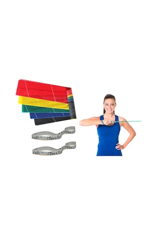 5 x 1.5 Mt Theraband Egzersiz Bandı 2 x Tutma Assist