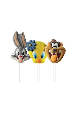 Lisanslı Looney Tunes Marshmallow Lolipop 45 Gr 12 Adet