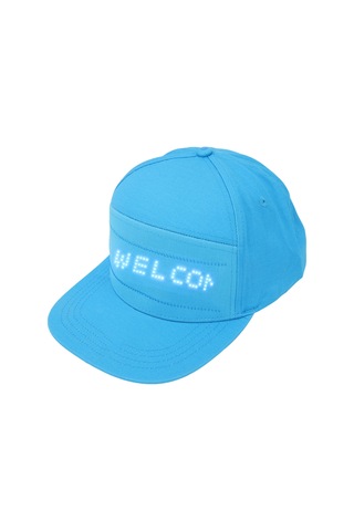 Yaozixa Bluetooth İle Telefon İle Düzenlenebilir Metin Gösteren Led Ekranlı Pamuklu Ayarlanabilir Kasa Mavi Halloween Şapka