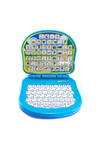 Oyuncak Mini Laptop Melek Mavi Türkçe İngilizce Eğitici Laptop
