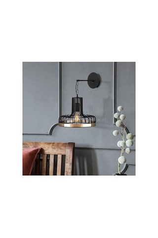 Siyah Boyalı Aplik E27 Metal Cam 14x19cm Diğer