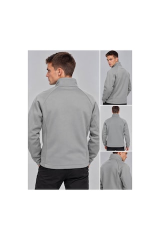 Hk Premium Slim Fit Prada Kumaş Şişme Desenli Mont A. Gri