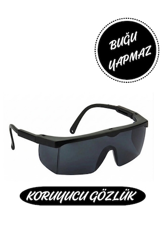 Buğulanmaz Siyah Koruyucu Gözlük