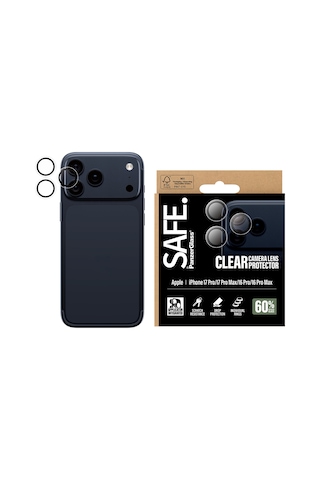 Safe By Panzerglass Apple Uyumlu iPhone 17 Pro Max 16 Transparent Kamera Lens Koruyucu