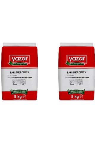Yazar Sarı Mercimek 5 Kg x 2 Paket