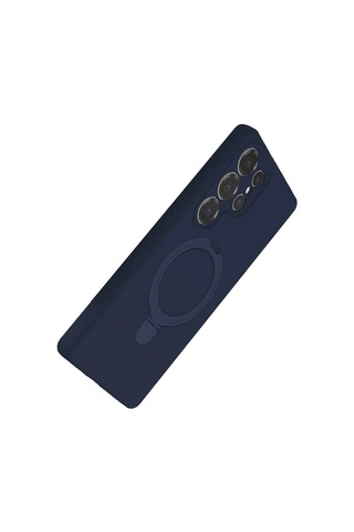 Samsung Galaxy Uyumlu S25 Ultra Regal Magsafe Standlı Kapak - Lacivert Evimdeyokyok