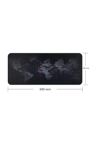 Mkey Oyuncu Kaydırmaz Dünya Desen Mouse Pad 80 x 30 CM