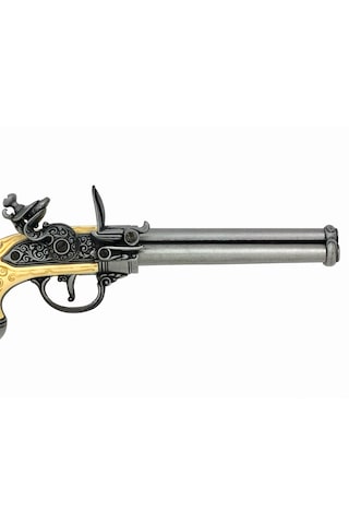 Denix Dekoratif Replika Üç Namlulu Çakmaklı Tabanca, İtalya 1680